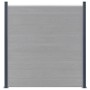 Postes de valla 2 unidades aluminio gris oscuro 185 cm