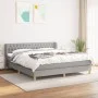 Box spring bed with light gray fabric mattress 180x200 cm by vidaXL, Beds and slatted bases - Ref: Foro24-3130529, Price: 519...