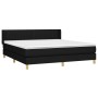 Box spring bed with black fabric mattress 180x200 cm by vidaXL, Beds and slatted bases - Ref: Foro24-3130451, Price: 545,93 €...