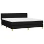 Cama box spring con colchón tela negro 180x200 cm de vidaXL, Camas y somieres - Ref: Foro24-3130451, Precio: 546,79 €, Descue...