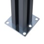 Postes de valla 2 unidades aluminio gris oscuro 185 cm