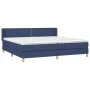 Box spring bed with blue fabric mattress 200x200 cm by vidaXL, Beds and slatted bases - Ref: Foro24-3130223, Price: 564,73 €,...