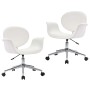 Swivel dining chairs 2 units white synthetic leather by vidaXL, dining chairs - Ref: Foro24-3054857, Price: 299,16 €, Discoun...