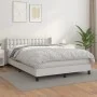 Cama box spring con colchón cuero sintético blanco 140x200cm de vidaXL, Camas y somieres - Ref: Foro24-3130782, Precio: 474,9...