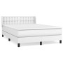 Box spring bed with white synthetic leather mattress 140x200cm by vidaXL, Beds and slatted bases - Ref: Foro24-3130782, Price...