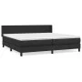 Box spring bed with black synthetic leather mattress 200x200 cm by vidaXL, Beds and slatted bases - Ref: Foro24-3130679, Pric...