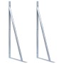 Soportes para postes de valla 2 unidades acero galvanizado