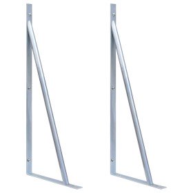 Soportes para postes de valla 2 unidades acero galvanizado