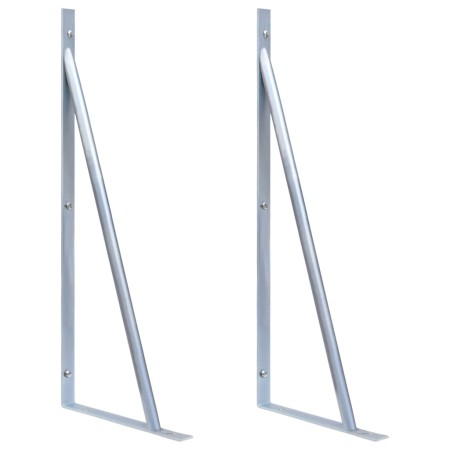 Soportes para postes de valla 2 unidades acero galvanizado