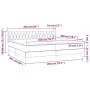 Box spring bed with light gray velvet mattress 200x200 cm by vidaXL, Beds and slatted bases - Ref: Foro24-3131159, Price: 564...