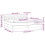 Cama box spring con colchón terciopelo gris claro 200x200 cm de vidaXL, Camas y somieres - Ref: Foro24-3131159, Precio: 562,8...