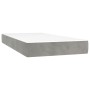 Cama box spring con colchón terciopelo gris claro 200x200 cm de vidaXL, Camas y somieres - Ref: Foro24-3131099, Precio: 583,0...