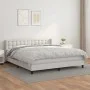 Boxspringbett mit weißer Kunstledermatratze 180x200 cm von vidaXL, Betten und Lattenroste - Ref: Foro24-3130794, Preis: 537,1...