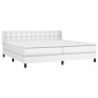 Boxspringbett mit weißer Kunstledermatratze 200x200 cm von vidaXL, Betten und Lattenroste - Ref: Foro24-3130800, Preis: 602,6...