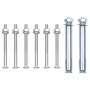 Soportes para postes de valla 2 unidades acero galvanizado