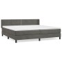 Cama box spring con colchón terciopelo gris oscuro 200x200 cm de vidaXL, Camas y somieres - Ref: Foro24-3130920, Precio: 551,...