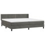Box spring bed with dark gray velvet mattress 200x200 cm by vidaXL, Beds and slatted bases - Ref: Foro24-3130920, Price: 551,...