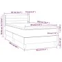 Box spring bed with dark gray velvet mattress 80x200 cm by vidaXL, Beds and slatted bases - Ref: Foro24-3130986, Price: 285,8...
