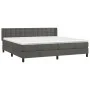 Box spring bed with dark gray velvet mattress 200x200 cm by vidaXL, Beds and slatted bases - Ref: Foro24-3131220, Price: 543,...
