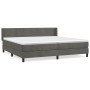 Box spring bed with dark gray velvet mattress 200x200 cm by vidaXL, Beds and slatted bases - Ref: Foro24-3130860, Price: 547,...