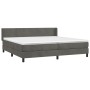 Box spring bed with dark gray velvet mattress 200x200 cm by vidaXL, Beds and slatted bases - Ref: Foro24-3130860, Price: 547,...