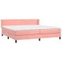 Box spring bed with pink velvet mattress 200x200 cm by vidaXL, Beds and slatted bases - Ref: Foro24-3130864, Price: 527,50 €,...