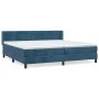 Box spring bed with dark blue velvet mattress 200x200 cm by vidaXL, Beds and slatted bases - Ref: Foro24-3130863, Price: 565,...