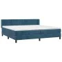Box spring bed with dark blue velvet mattress 200x200 cm by vidaXL, Beds and slatted bases - Ref: Foro24-3130863, Price: 565,...