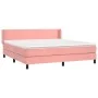 Box spring bed with pink velvet mattress 180x200 cm by vidaXL, Beds and slatted bases - Ref: Foro24-3130858, Price: 500,55 €,...