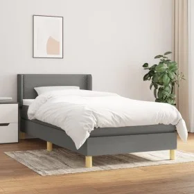Box spring bed with dark gray fabric mattress 80x200 cm by vidaXL, Beds and slatted bases - Ref: Foro24-3130146, Price: 289,4...