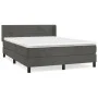 Box spring bed with dark gray velvet mattress 140x200 cm by vidaXL, Beds and slatted bases - Ref: Foro24-3131022, Price: 410,...