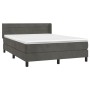 Boxspringbett mit dunkelgrauer Samtmatratze 140x200 cm von vidaXL, Betten und Lattenroste - Ref: Foro24-3131022, Preis: 432,7...