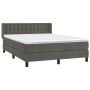 Boxspringbett mit dunkelgrauer Samtmatratze 140x200 cm von vidaXL, Betten und Lattenroste - Ref: Foro24-3131202, Preis: 444,1...