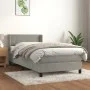 Box spring bed with light gray velvet mattress 90x190 cm by vidaXL, Beds and slatted bases - Ref: Foro24-3130817, Price: 287,...