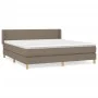 Boxspringbett mit taupegrauer Stoffmatratze 160x200 cm von vidaXL, Betten und Lattenroste - Ref: Foro24-3130125, Preis: 513,4...