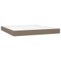 Box spring bed with taupe gray fabric mattress 160x200 cm by vidaXL, Beds and slatted bases - Ref: Foro24-3130125, Price: 525...