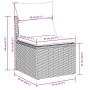 Set de sofás de jardín 11 pzas y cojines ratán sintético gris