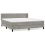 Cama box spring con colchón terciopelo gris claro 160x200 cm de vidaXL, Camas y somieres - Ref: Foro24-3130847, Precio: 470,4...