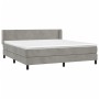 Boxspringbett mit hellgrauer Samtmatratze 160x200 cm von vidaXL, Betten und Lattenroste - Ref: Foro24-3130847, Preis: 479,68 ...