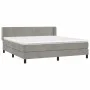 Boxspringbett mit hellgrauer Samtmatratze 160x200 cm von vidaXL, Betten und Lattenroste - Ref: Foro24-3130847, Preis: 470,48 ...
