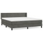 Box spring bed with dark gray velvet mattress 180x200 cm by vidaXL, Beds and slatted bases - Ref: Foro24-3130854, Price: 529,...