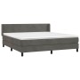 Box spring bed with dark gray velvet mattress 180x200 cm by vidaXL, Beds and slatted bases - Ref: Foro24-3130854, Price: 529,...