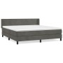 Boxspringbett mit dunkelgrauer Samtmatratze 160x200 cm von vidaXL, Betten und Lattenroste - Ref: Foro24-3130848, Preis: 488,5...