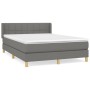 Box spring bed with dark gray fabric mattress 140x190 cm by vidaXL, Beds and slatted bases - Ref: Foro24-3130266, Price: 498,...