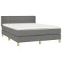 Cama box spring con colchón tela gris oscuro 140x190 cm de vidaXL, Camas y somieres - Ref: Foro24-3130266, Precio: 496,18 €, ...