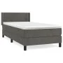 Box spring bed with dark gray velvet mattress 100x200 cm by vidaXL, Beds and slatted bases - Ref: Foro24-3130884, Price: 299,...