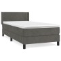Boxspringbett mit dunkelgrauer Samtmatratze 100x200 cm von vidaXL, Betten und Lattenroste - Ref: Foro24-3130884, Preis: 309,0...