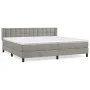 Box spring bed with light gray velvet mattress 200x200 cm by vidaXL, Beds and slatted bases - Ref: Foro24-3131219, Price: 560...