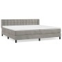 Boxspringbett mit hellgrauer Samtmatratze 200x200 cm von vidaXL, Betten und Lattenroste - Ref: Foro24-3131219, Preis: 551,74 ...