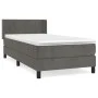 Box spring bed with dark gray velvet mattress 90x200 cm by vidaXL, Beds and slatted bases - Ref: Foro24-3130938, Price: 297,2...
